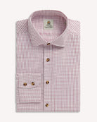 Bernard Weatherill BERNARD WEATHERIL Classic Country Micro Check Shirt White/Red Savile Row Gentlemens Outfitters