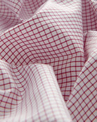 Bernard Weatherill BERNARD WEATHERIL Classic Country Micro Check Shirt White/Red Savile Row Gentlemens Outfitters