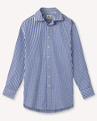 Bernard Weatherill BERNARD WEATHERILL Bold Gingham Shirt Royal Blue/White Savile Row Gentlemens Outfitters