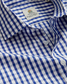 Bernard Weatherill BERNARD WEATHERILL Bold Gingham Shirt Royal Blue/White Savile Row Gentlemens Outfitters