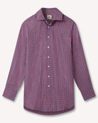 Bernard Weatherill BERNARD WEATHERILL Casual Check Poplin Shirt Blue/Red Savile Row Gentlemens Outfitters