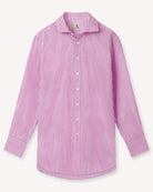 Bernard Weatherill BERNARD WEATHERILL Gingham Check Cotton Shirt Purple/White Savile Row Gentlemens Outfitters