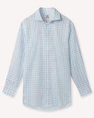 Bernard Weatherill BERNARD WEATHERILL Large Check Poplin Shirt Blues/White Savile Row Gentlemens Outfitters
