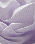 Bernard Weatherill BERNARD WEATHERILL Micro Check Semi-Cutaway Collar Shirt Lilac/White Savile Row Gentlemens Outfitters