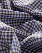 Bernard Weatherill BERNARD WEATHERILL Micro Gingham Country Twill Shirt Blue/Green/White Savile Row Gentlemens Outfitters