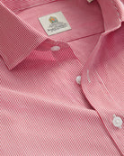 Bernard Weatherill BERNARD WEATHERILL Micro Gingham Poplin Shirt Red/White Savile Row Gentlemens Outfitters