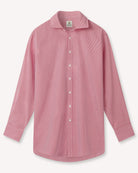 Bernard Weatherill BERNARD WEATHERILL Micro Gingham Poplin Shirt Red/White Savile Row Gentlemens Outfitters