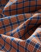 Bernard Weatherill BERNARD WEATHERILL Multi Check Semi-Cutaway Poplin Shirt Orange/Blue Savile Row Gentlemens Outfitters