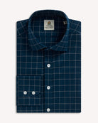 Bernard Weatherill BERNARD WEATHERILL Windowpane Check Shirt Navy/Grey Savile Row Gentlemens Outfitters