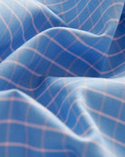 Bernard Weatherill BERNARD WEATHERILL Windowpane Oxford Cotton Shirt Blue/White Savile Row Gentlemens Outfitters