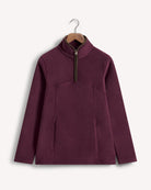 Bernard Weatherill BW Ladies 1/4 Zip Fleece Aubergine Savile Row Gentlemens Outfitters