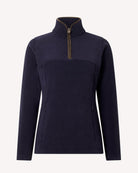 Bernard Weatherill BW Ladies 1/4 Zip Fleece Navy Savile Row Gentlemens Outfitters