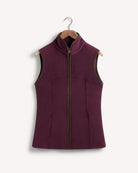 Bernard Weatherill BW Ladies Gilet Zip Fleece Aubergine Savile Row Gentlemens Outfitters