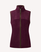 Bernard Weatherill BW Ladies Gilet Zip Fleece Aubergine Savile Row Gentlemens Outfitters