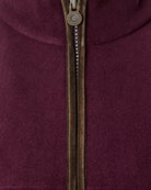 Bernard Weatherill BW Ladies Gilet Zip Fleece Aubergine Savile Row Gentlemens Outfitters