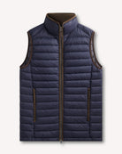 Bernard Weatherill BW Padded Down Filed Gilet Navy Savile Row Gentlemens Outfitters