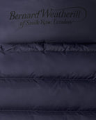 Bernard Weatherill BW Padded Down Filed Gilet Navy Savile Row Gentlemens Outfitters
