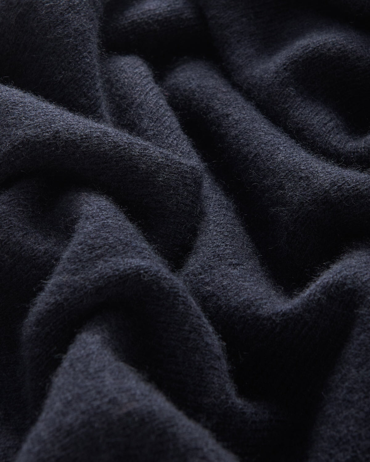 Bernard Weatherill Lambswool Plain Crew Neck NAVY Savile Row Gentlemens Outfitters