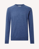 Bernard Weatherill Men's Classic Crew Neck Channel Isle Blue Savile Row Gentlemens Outfitters