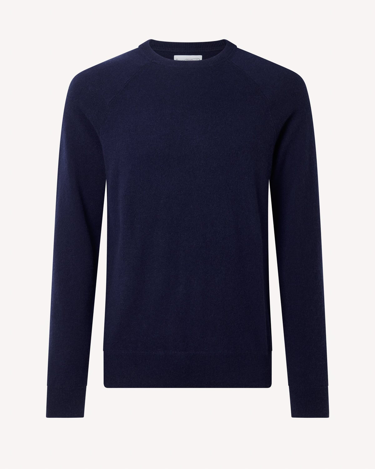 Bernard Weatherill Men's Classic Crew Neck in Navy Savile Row Gentlemens Outfitters