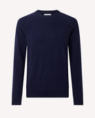 Bernard Weatherill Men's Classic Crew Neck in Navy Savile Row Gentlemens Outfitters