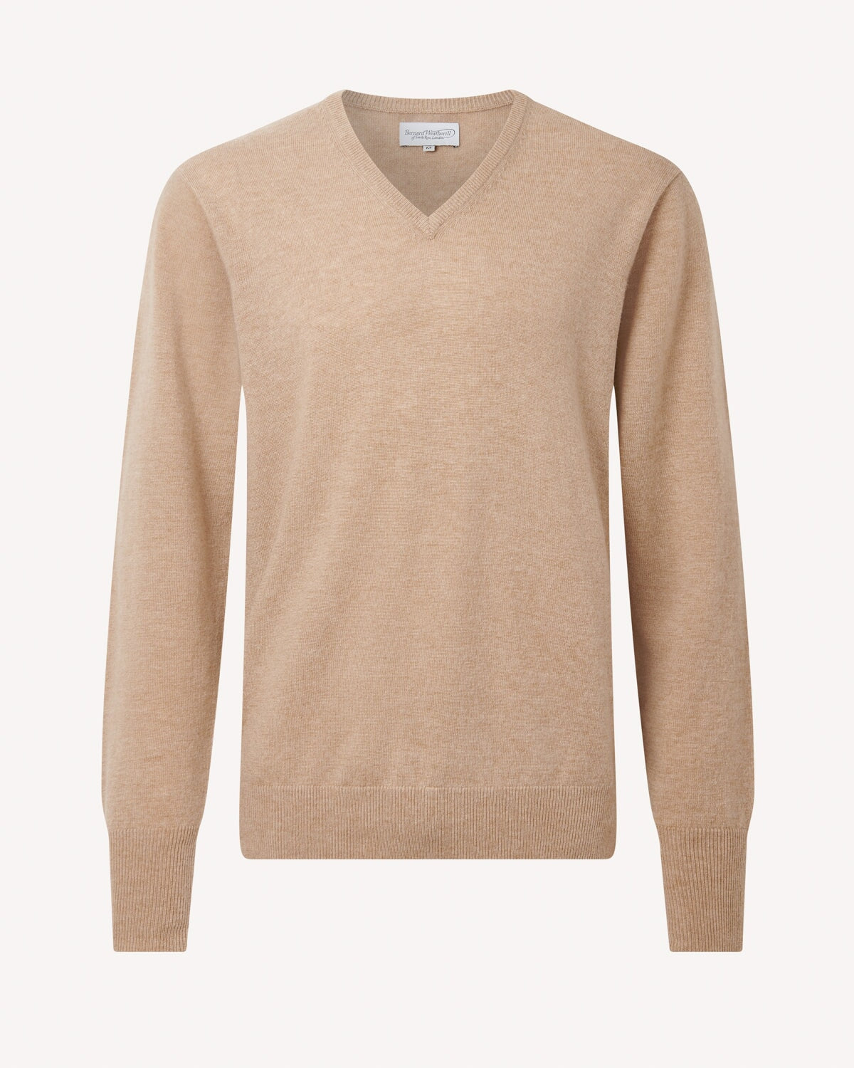 Bernard Weatherill Men's Classic V-Neck in Camel Savile Row Gentlemens Outfitters
