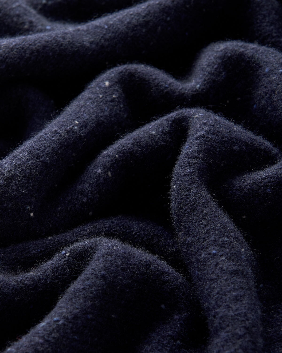 Bernard Weatherill Plain Roll Neck Melange Tweed NAVY FLEC Savile Row Gentlemens Outfitters