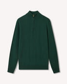 Bernard Weatherill 1/4 Zip Cashmere Mix Forest Savile Row Gentlemens Outfitters