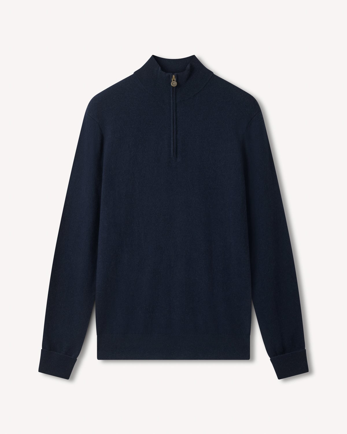 Bernard Weatherill 1/4 Zip Cashmere Mix Navy Savile Row Gentlemens Outfitters