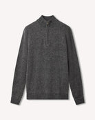 Bernard Weatherill 1/4 Zip Melange Neps GREY Savile Row Gentlemens Outfitters