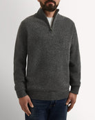 Bernard Weatherill 1/4 Zip Melange Neps GREY Savile Row Gentlemens Outfitters