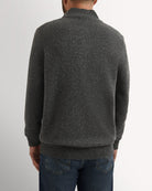 Bernard Weatherill 1/4 Zip Melange Neps GREY Savile Row Gentlemens Outfitters