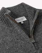 Bernard Weatherill 1/4 Zip Melange Neps GREY Savile Row Gentlemens Outfitters