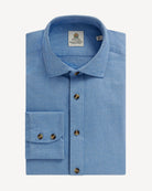 Bernard Weatherill BERNARD WEATHERIL Brushed Cotton Shirt Sky Blue Savile Row Gentlemens Outfitters