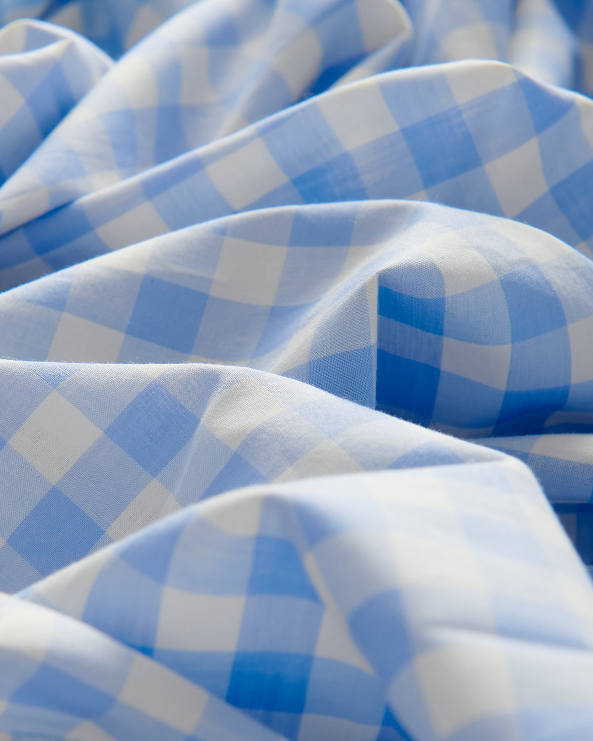 Bernard Weatherill BERNARD WEATHERILL Bold Large Gingham Shirt Sky/White Savile Row Gentlemens Outfitters