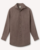 Bernard Weatherill BERNARD WEATHERILL Bushed Cotton Country Check Shirt Green/White Savile Row Gentlemens Outfitters