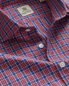 Bernard Weatherill BERNARD WEATHERILL Casual Check Poplin Shirt Blue/Red Savile Row Gentlemens Outfitters