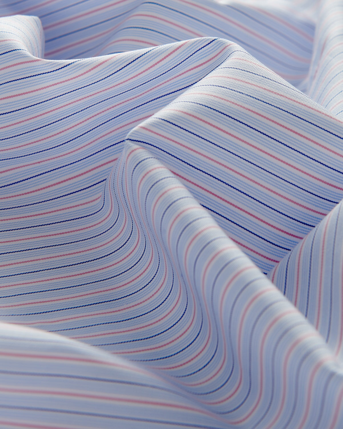 Bernard Weatherill BERNARD WEATHERILL Casual City Strip Poplin Shirt White/Red/Blue Savile Row Gentlemens Outfitters