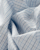 Bernard Weatherill BERNARD WEATHERILL Casual Micro Check Shirt White/Blue Savile Row Gentlemens Outfitters