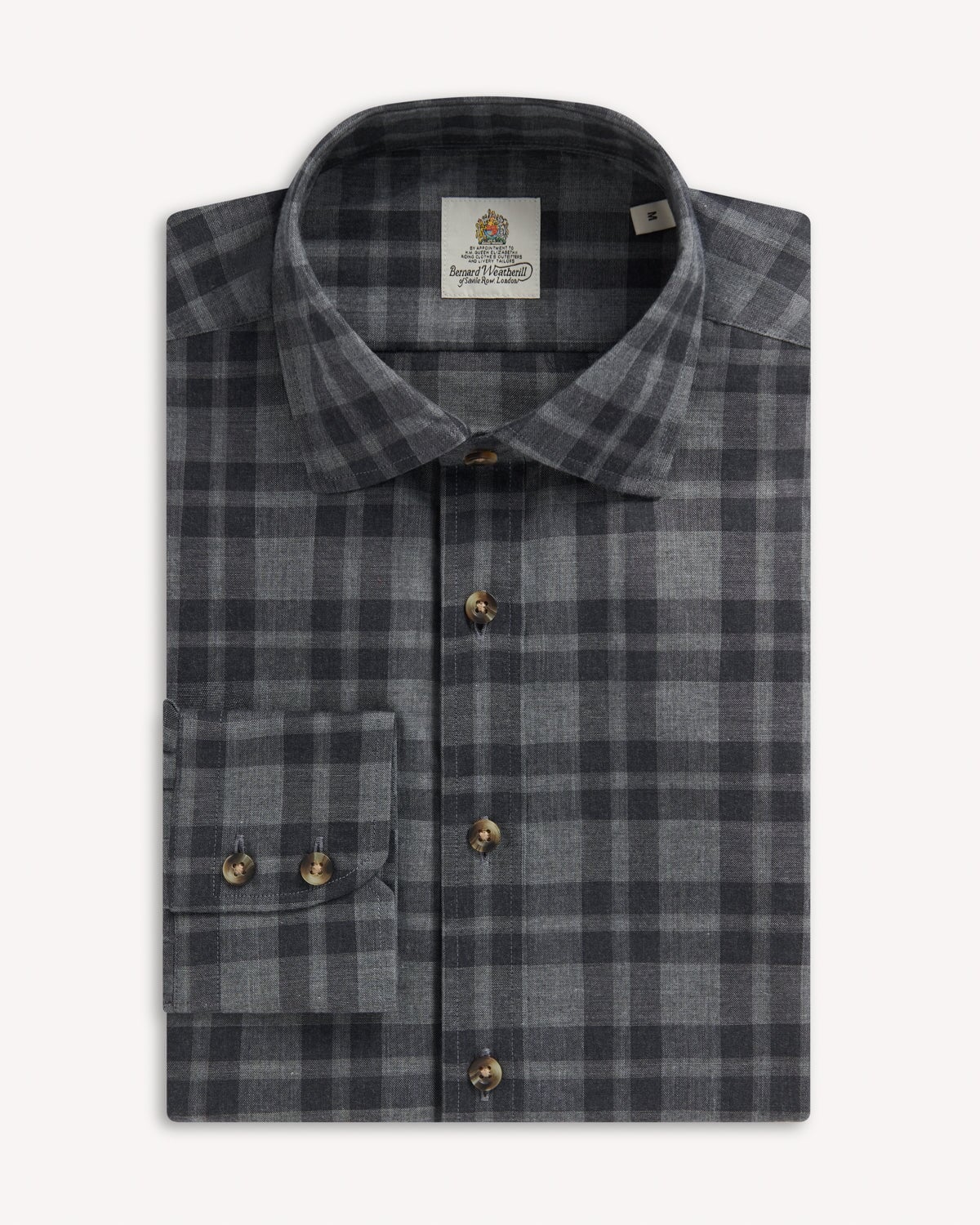 Bernard Weatherill BERNARD WEATHERILL Country Check Cotton Shirt Grey Savile Row Gentlemens Outfitters