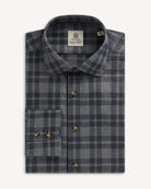 Bernard Weatherill BERNARD WEATHERILL Country Check Cotton Shirt Grey Savile Row Gentlemens Outfitters