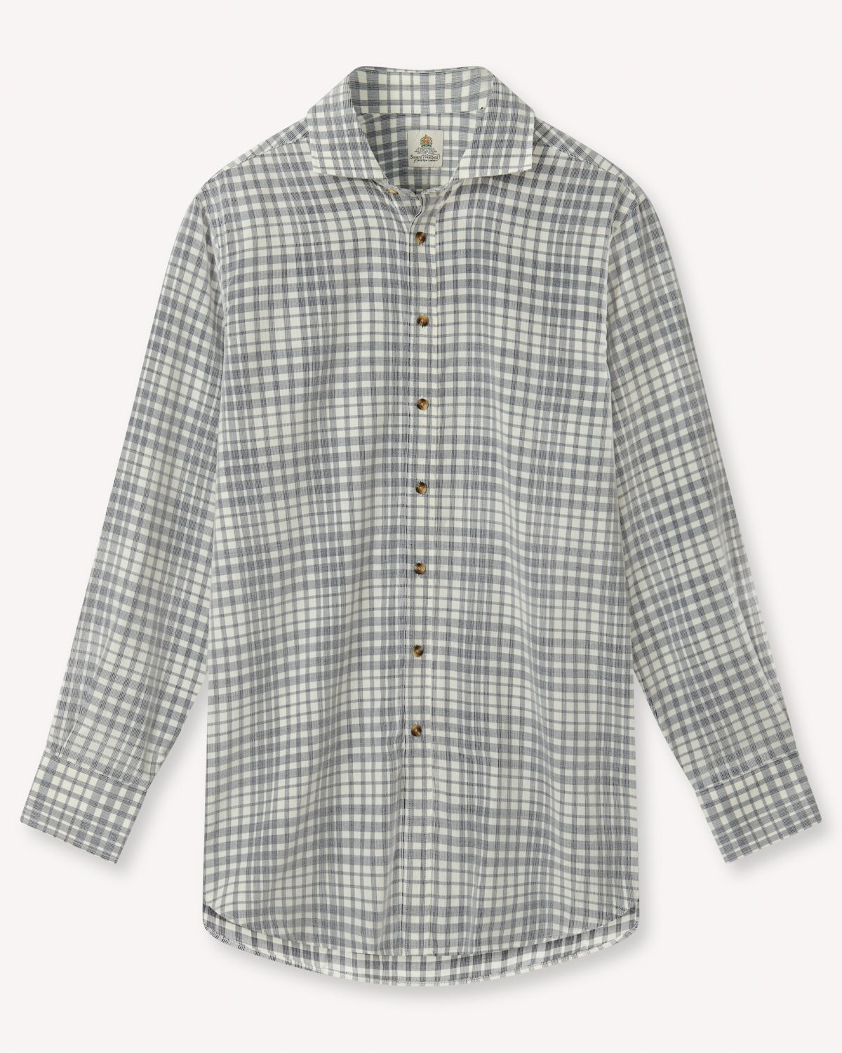 Bernard Weatherill BERNARD WEATHERILL Country Check Shirt Black/Cream Savile Row Gentlemens Outfitters
