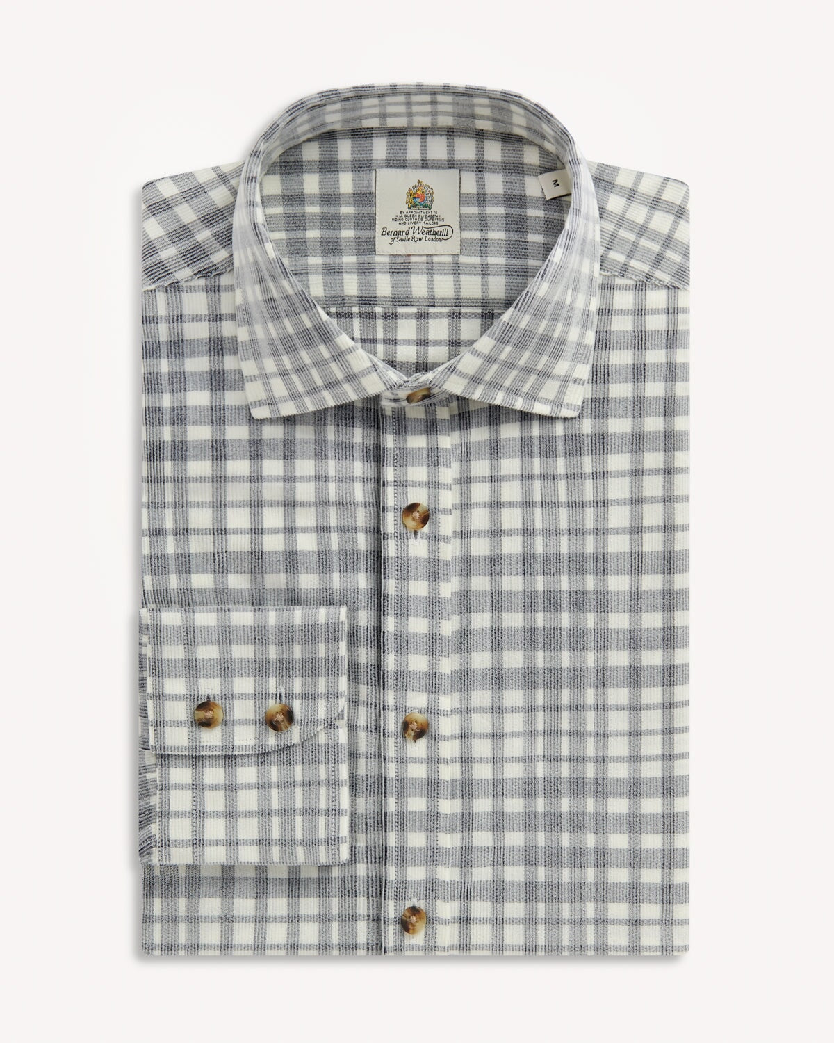 Bernard Weatherill BERNARD WEATHERILL Country Check Shirt Black/Cream Savile Row Gentlemens Outfitters