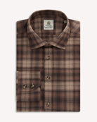Bernard Weatherill BERNARD WEATHERILL Country Check Shirt Brown/Beige Savile Row Gentlemens Outfitters