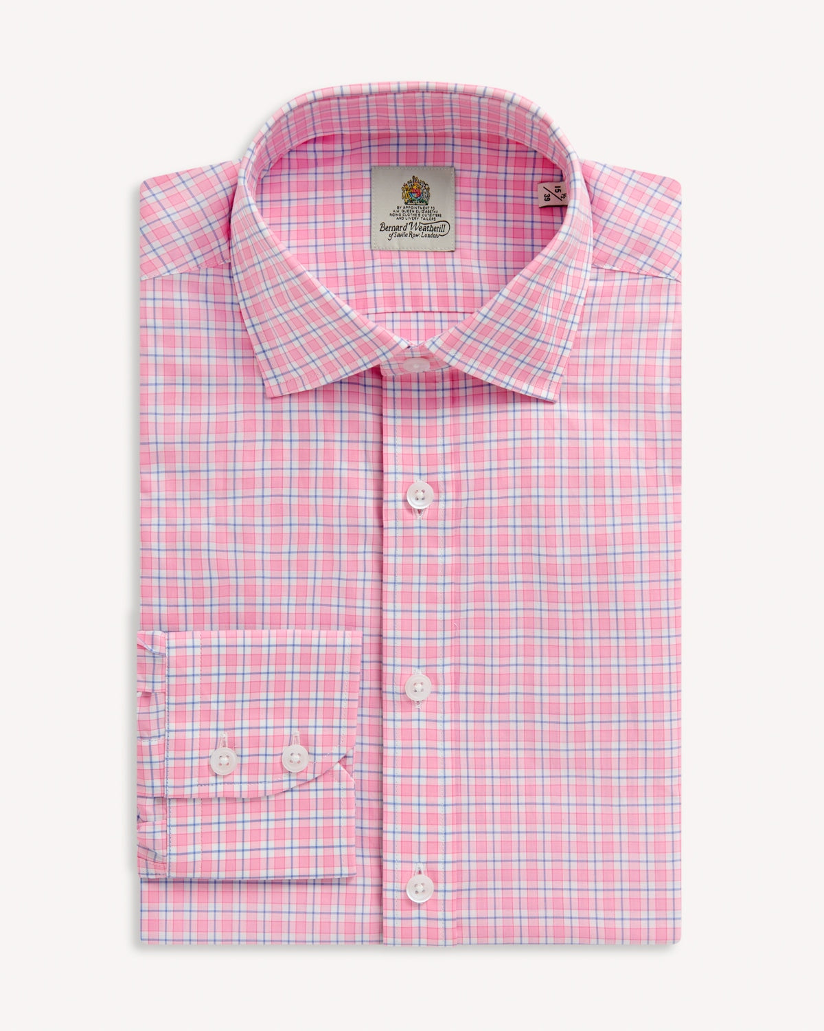 Bernard Weatherill BERNARD WEATHERILL Country Check Shirt Pink/Blue Savile Row Gentlemens Outfitters