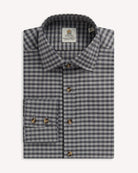 Bernard Weatherill BERNARD WEATHERILL Gingham Check Cotton Shirt Green/Black Savile Row Gentlemens Outfitters