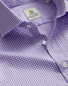 Bernard Weatherill BERNARD WEATHERILL Gingham Soft Oxford Cotton Shirt Royal/White Savile Row Gentlemens Outfitters