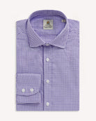 Bernard Weatherill BERNARD WEATHERILL Gingham Soft Oxford Cotton Shirt Royal/White Savile Row Gentlemens Outfitters