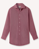 Bernard Weatherill BERNARD WEATHERILL Micro Check Poplin Shirt Red/White Savile Row Gentlemens Outfitters