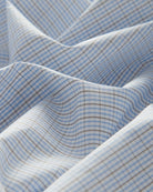 Bernard Weatherill BERNARD WEATHERILL Micro Check Shirt Sky/Red/White Savile Row Gentlemens Outfitters